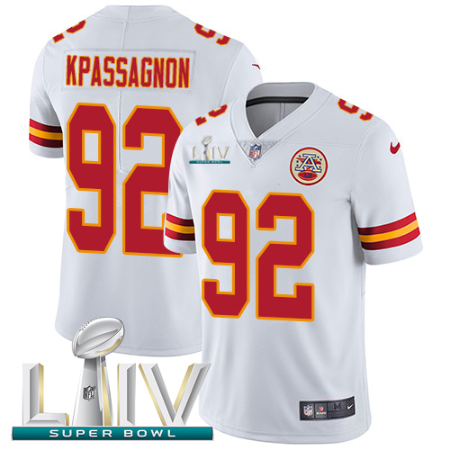 Kansas City Chiefs Nike #92 Tanoh Kpassagnon White Super Bowl LIV 2020 Youth Stitched NFL Vapor Untouchable Limited Jersey->youth nfl jersey->Youth Jersey